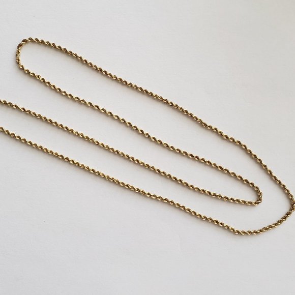 **SOLD**14k Yellow Gold Michael Anthony Diamond Cut Rope Chain ~ 20 inch - Picture 2 of 8